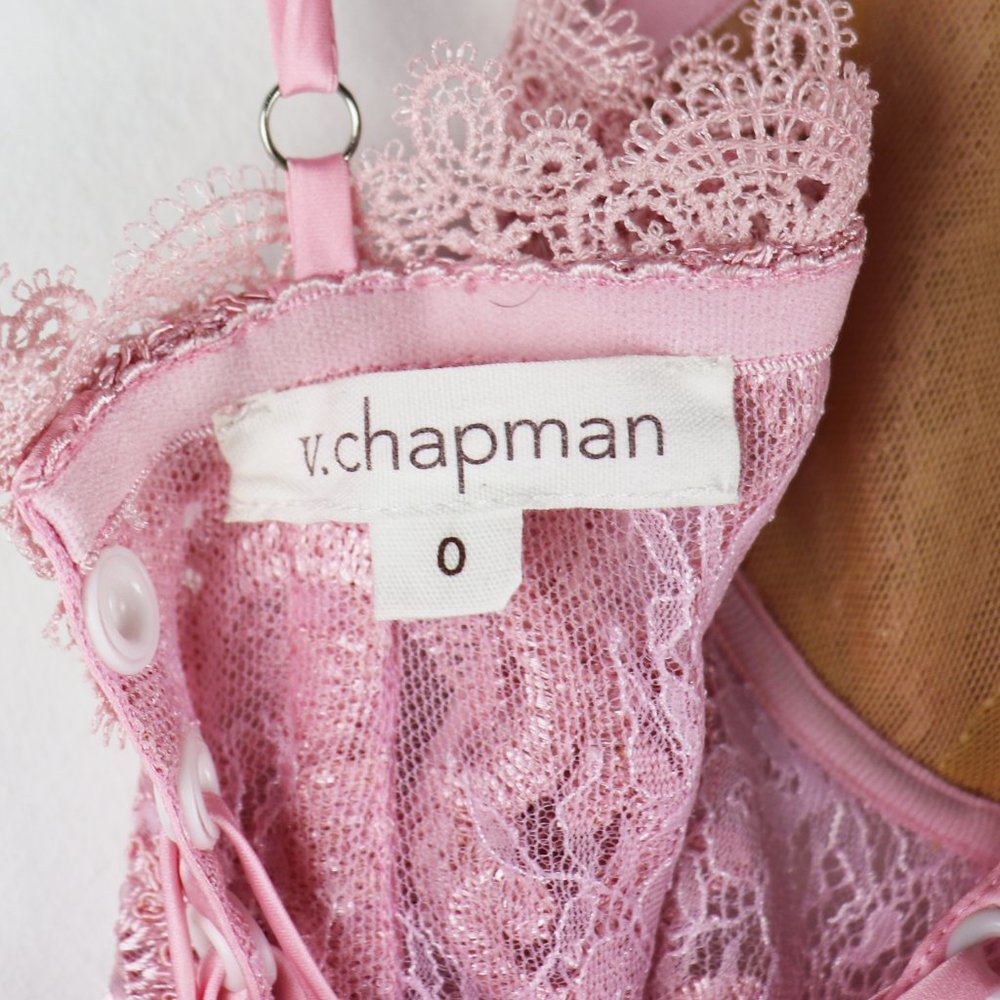 NEW V. Chapman Poppy Lace Dress in Pink Lavender 0 - Picture 7 of 8